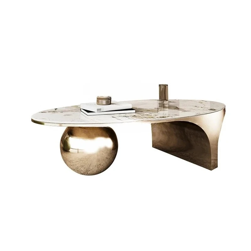 Style Light Luxury Stone Plate Shaped Coffee Table Designer Advanced Oval Coffee Table
Style Light Luxury Stone Plate Shaped Coffee Table Designer Advanced Oval Coffee Table