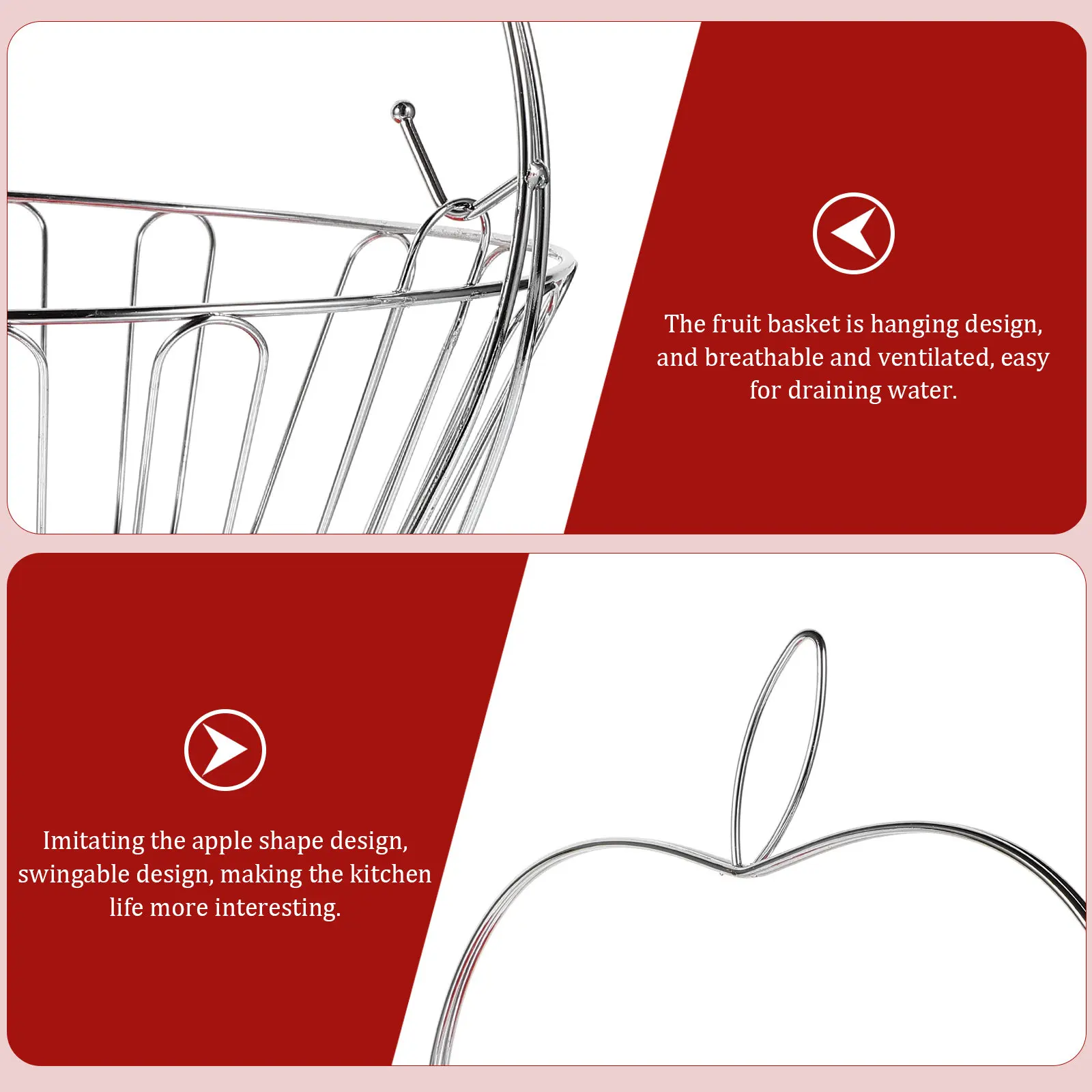 Корзина для фруктов из нержавеющей стали с дизайном в форме корзины, быстрым дренажем, для хранения овощей, дышащая, для организации кухни, для конфет
Корзина для фруктов из нержавеющей стали с дизайном в форме корзины, быстрым дренажем, для хранения овощей, дышащая, для организации кухни, для конфет