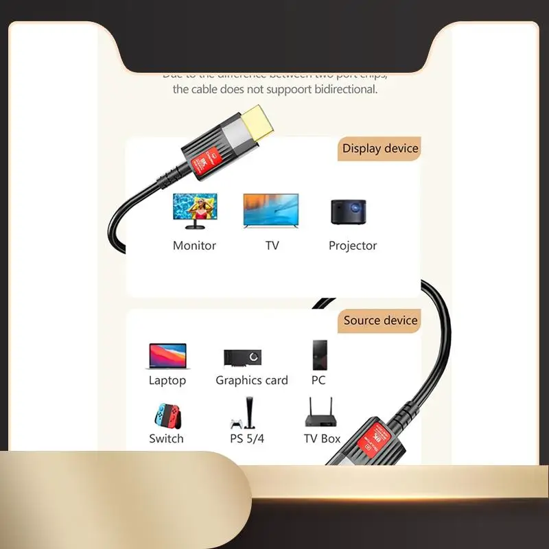 8K -Compitable 2.1 Fiber Optic Cable 8K 60Hz 4K 120Hz Ultra High Speed 48Gbps HDR EARC HDCP Optical Fiber Cables 2M Durable-
8K -Compitable 2.1 Fiber Optic Cable 8K 60Hz 4K 120Hz Ultra High Speed 48Gbps HDR EARC HDCP Optical Fiber Cables 2M Durable-