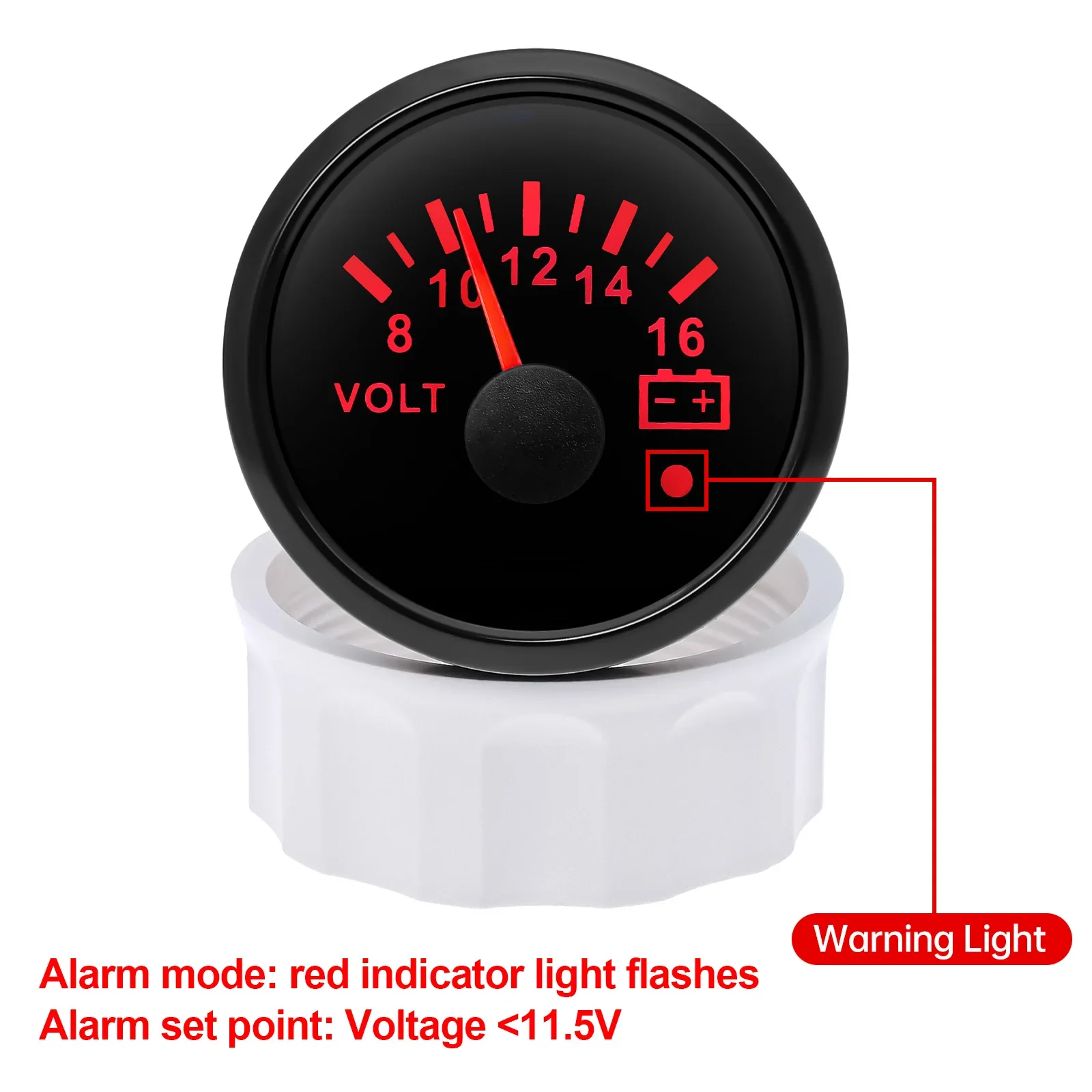 8-16V Voltmeter IP67 Waterproof Volt Meter Red Backlight Car Marine Boat Digital Pointer Car Gauge 52MM
8-16V Voltmeter IP67 Waterproof Volt Meter Red Backlight Car Marine Boat Digital Pointer Car Gauge 52MM