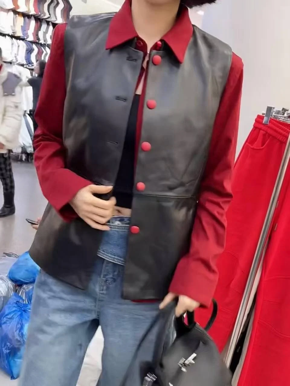 2025 New Women's Genuine Leather Vest ort Svel Outerwear Slimming Versatile Trendy Commute Sle eepskin Jaet
2025 New Women's Genuine Leather Vest ort Svel Outerwear Slimming Versatile Trendy Commute Sle eepskin Jaet