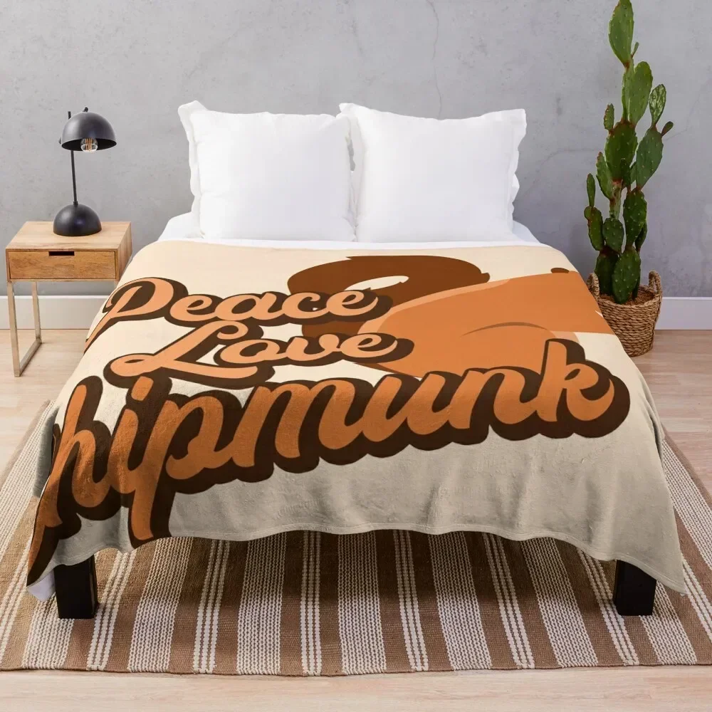Peace Love Chipmunk. Throw Blanket Easy Care Comfortable Blanket for Couch
Peace Love Chipmunk. Throw Blanket Easy Care Comfortable Blanket for Couch