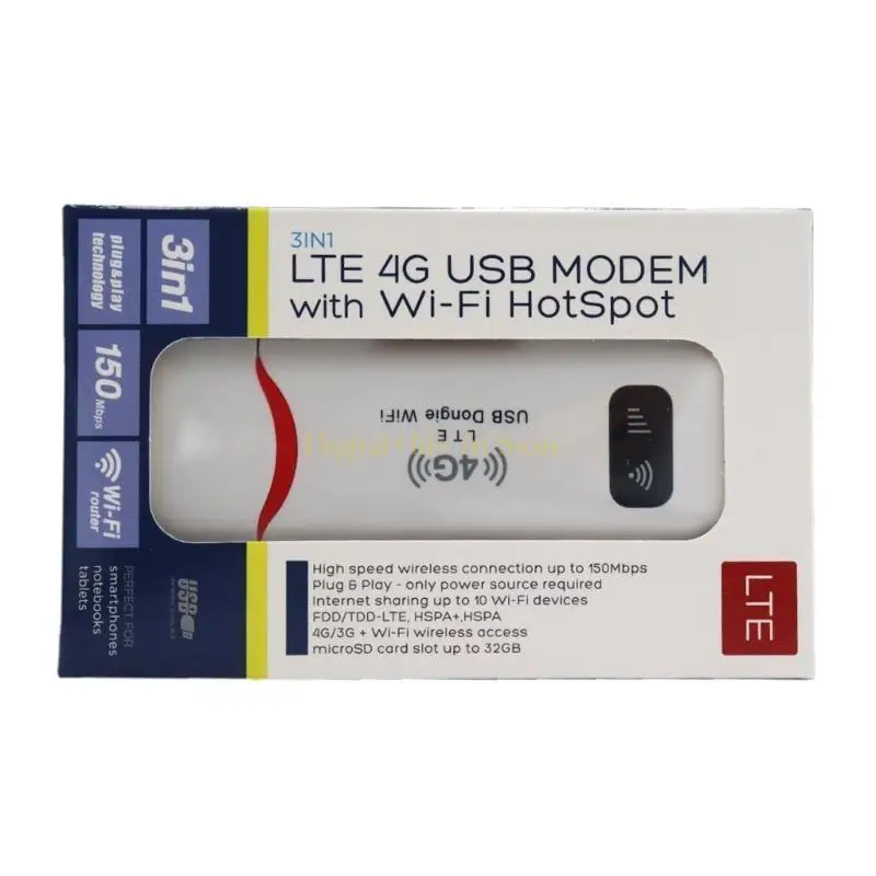 E06D 4G Router 4G LTE USB Portable Router Pocket Mobile Networks Hotspots USB Modem Wireless for Car Outdoor 150Mbps
E06D 4G Router 4G LTE USB Portable Router Pocket Mobile Networks Hotspots USB Modem Wireless for Car Outdoor 150Mbps