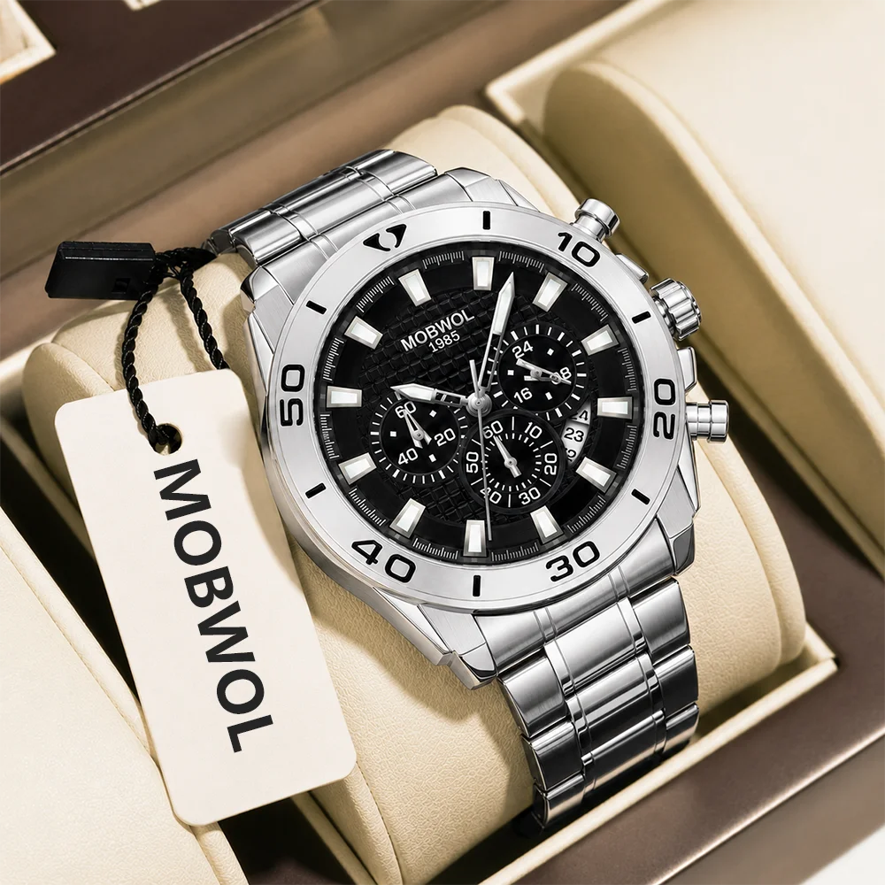 MOBWOL Luxury Watch For Men Calendar Luminous Waterproof Man Clock Male Chronograph Stainless Steel Men's Quartz Watches Reloj
MOBWOL Luxury Watch For Men Calendar Luminous Waterproof Man Clock Male Chronograph Stainless Steel Men's Quartz Watches Reloj