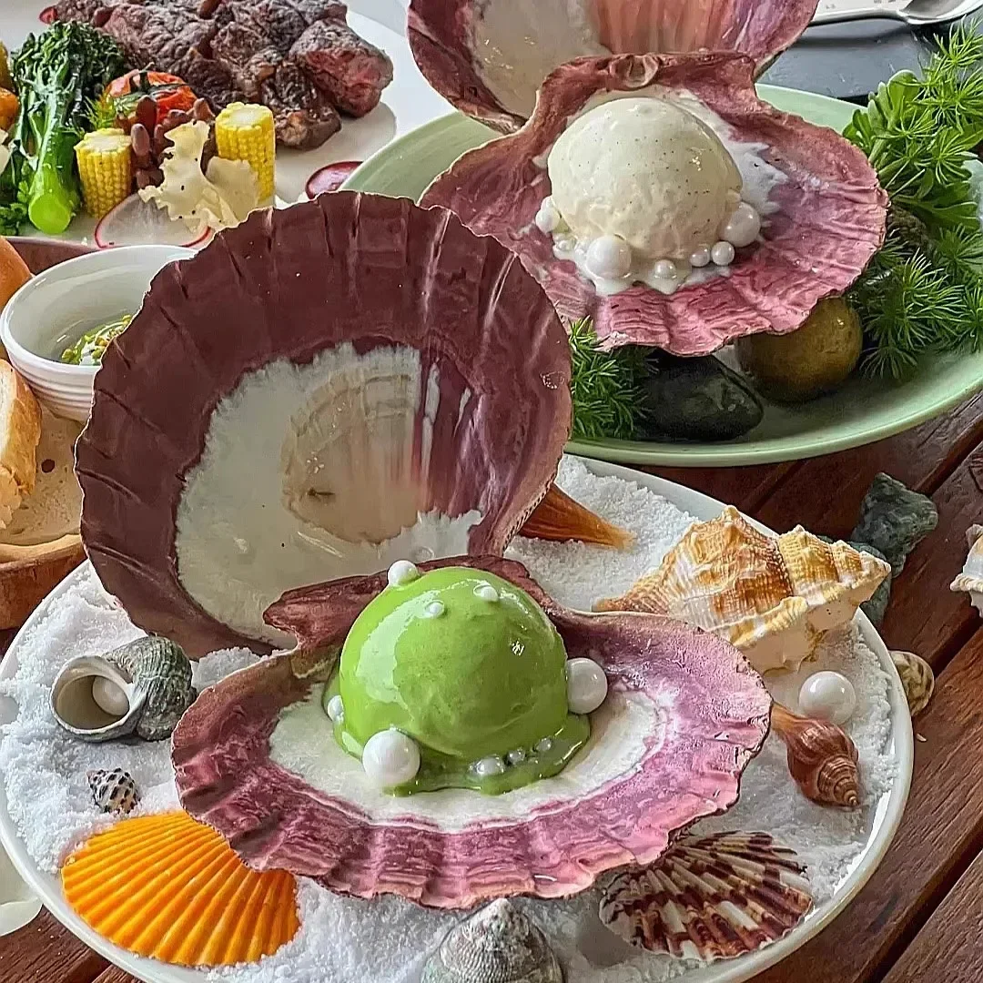 High-end French cuisine creative dishes tableware French western food dessert dish molecular cuisine shell pearl dessert dish
High-end French cuisine creative dishes tableware French western food dessert dish molecular cuisine shell pearl dessert dish