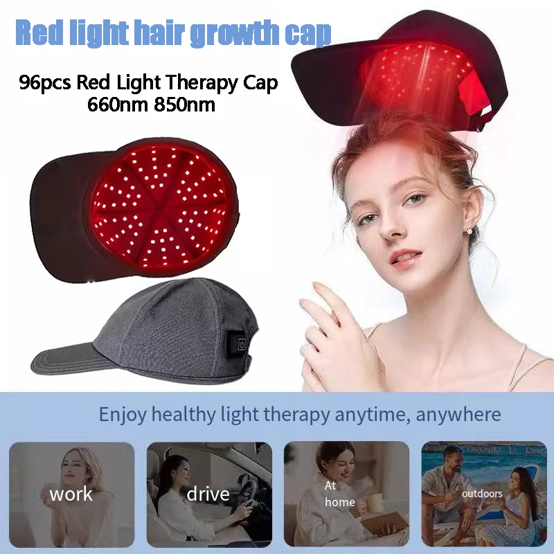 Red Light Therapy Hair Care Cap, 96pcs Red Light Therapy Cap 660nm 850nm Hair Regrowth, Hair Nourishing and Dense Hair Helmet
Red Light Therapy Hair Care Cap, 96pcs Red Light Therapy Cap 660nm 850nm Hair Regrowth, Hair Nourishing and Dense Hair Helmet