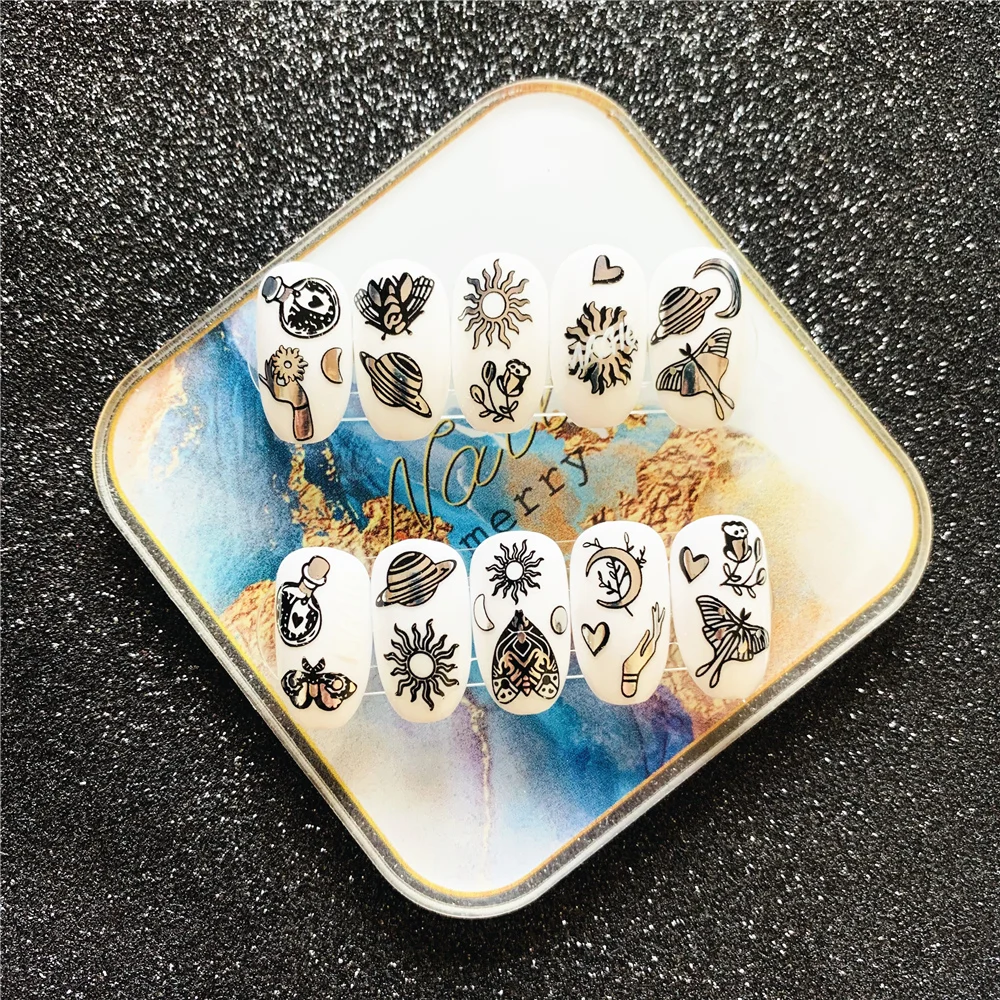 TG-001 Glossy Gold Series 3D Back glue Self-adhesive Nail art Nail sticker decoration tool Sliders For Nail Decals
TG-001 Glossy Gold Series 3D Back glue Self-adhesive Nail art Nail sticker decoration tool Sliders For Nail Decals