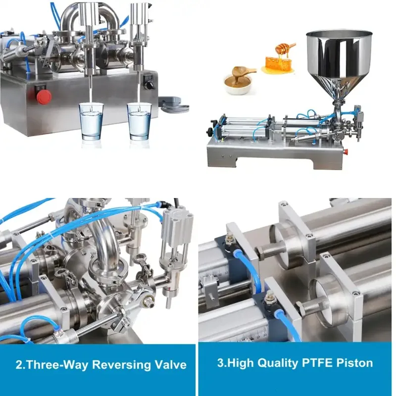 Stainless Steel Liquid Filler, Automatic Piston for Palm Oil Water Bottle
Stainless Steel Liquid Filler, Automatic Piston for Palm Oil Water Bottle