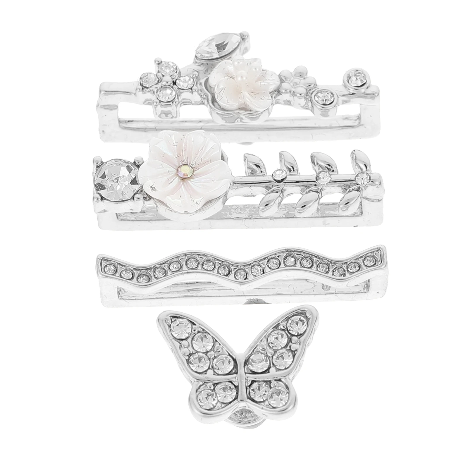 4pcs Watchband Charms Smartwatch Strap Decorations Metal Rings Loops Silver Silicone Rhinestones Flowers For Bands
4pcs Watchband Charms Smartwatch Strap Decorations Metal Rings Loops Silver Silicone Rhinestones Flowers For Bands
