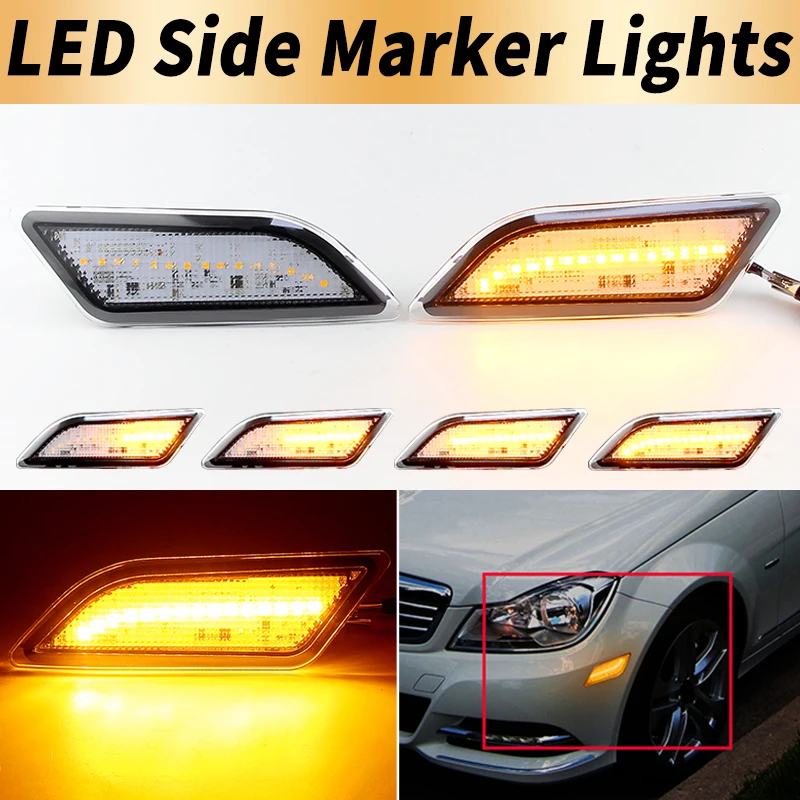 2PCS LED Side Marker Lights Canbus For Mercedes-Benz C180 C250 C350 Coupe 2012 2013-2015 C200 C300 2012-2014 Turn Signal Lamps
2PCS LED Side Marker Lights Canbus For Mercedes-Benz C180 C250 C350 Coupe 2012 2013-2015 C200 C300 2012-2014 Turn Signal Lamps
