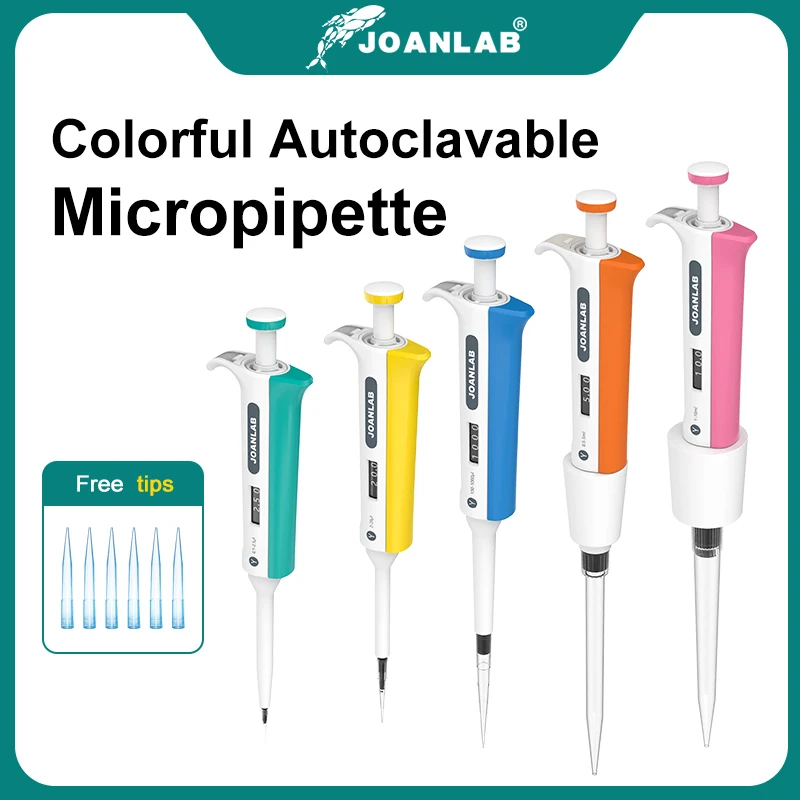 JOANLAB Adjustable Autoclavable Micropipette, Precision Laboratory Pipette for Chemistry Biology Lab, Free Pipette Tips
JOANLAB Adjustable Autoclavable Micropipette, Precision Laboratory Pipette for Chemistry Biology Lab, Free Pipette Tips