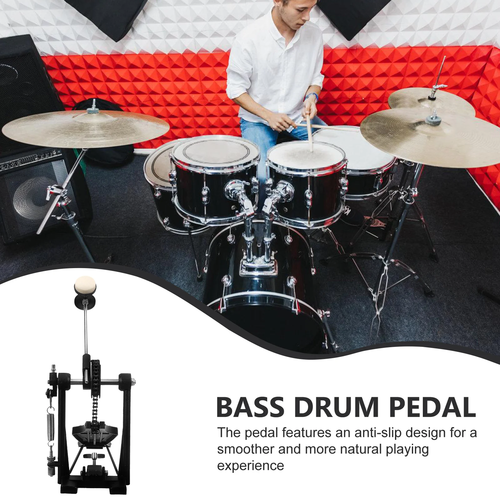 Bass Drum Pedal Aluminum Alloy Hammer Spring Tension Assembly Single for Accessory
Bass Drum Pedal Aluminum Alloy Hammer Spring Tension Assembly Single for Accessory
