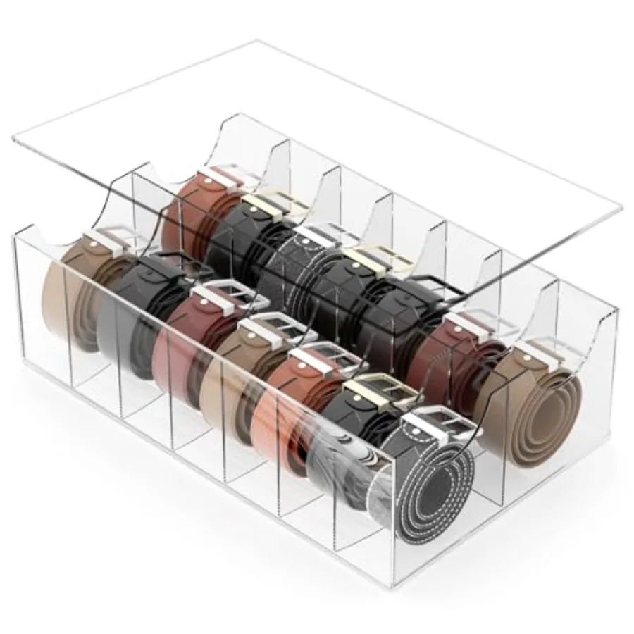 Large Acrylic Belt Organizer, Clear Storage with Dust Cover, Display Holder for Home
Large Acrylic Belt Organizer, Clear Storage with Dust Cover, Display Holder for Home