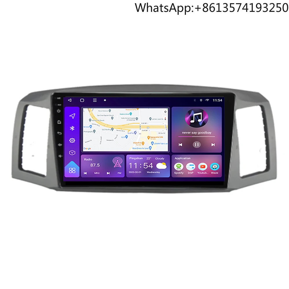 Android 13 Car Radio for Jeep Grand Cherokee 2004-2007 Carplay 2 DIN Stereo Car GPS Navigation Multimedia Head Unit Video Player