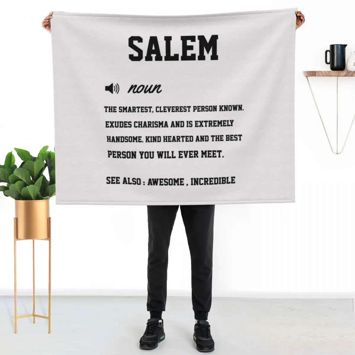 Salem Name Definition Throw Blanket Thin Soft Blanket for Summer Night Sleeping
Salem Name Definition Throw Blanket Thin Soft Blanket for Summer Night Sleeping