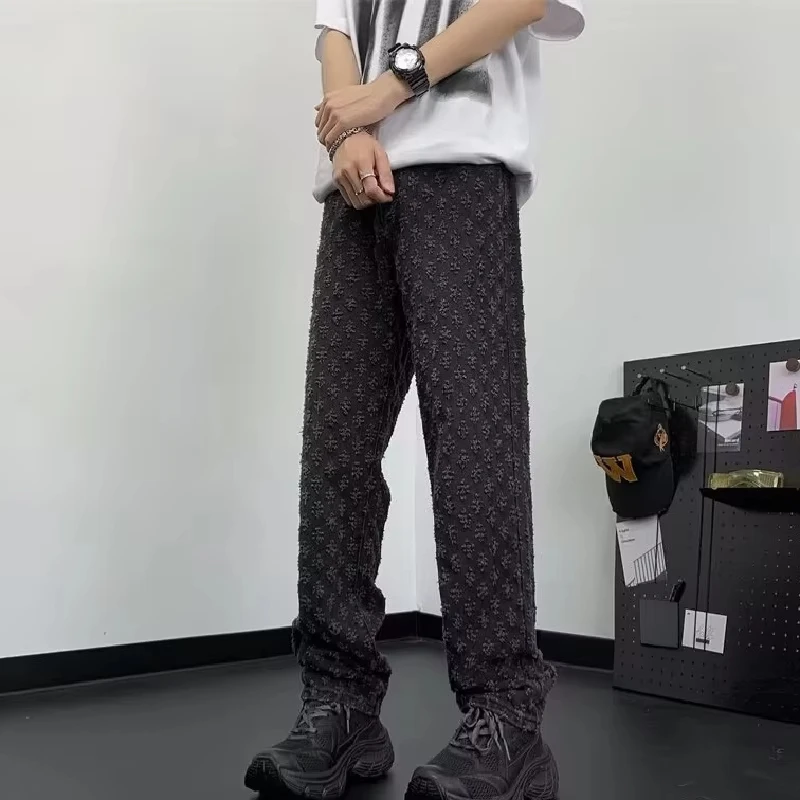Y2k American High Street Jacquard Full Print Simple Casual High-Grade Jeans Men's Design Sense Straight Fashion Loose Pants Tide
Y2k American High Street Jacquard Full Print Simple Casual High-Grade Jeans Men's Design Sense Straight Fashion Loose Pants Tide