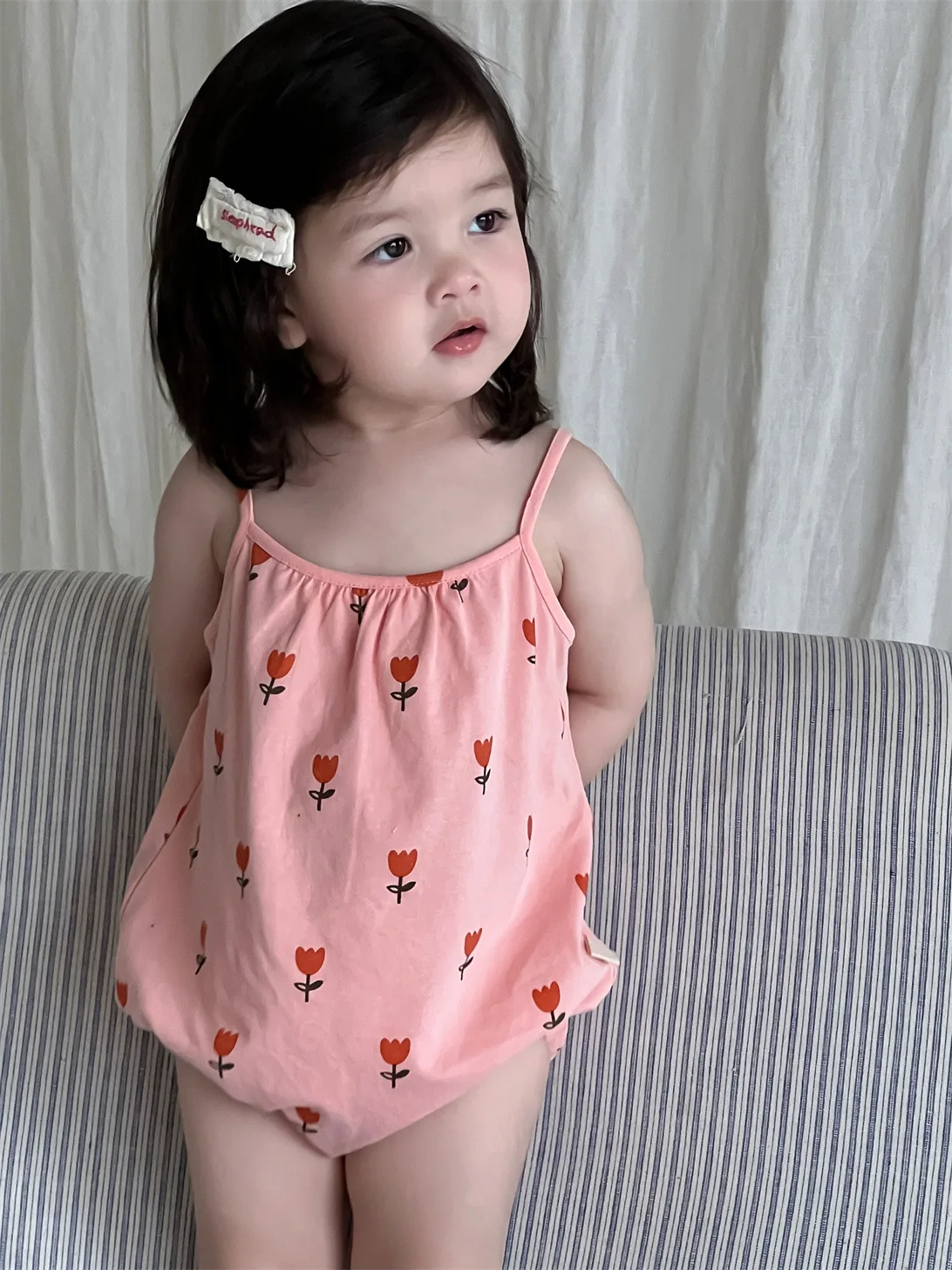 2025 Summer New Baby Girl Sleeveless Sling Bodysuit Cute Flower Print Newborn Infant Cotton Jumpsuit Toddler Girl Clothes
2025 Summer New Baby Girl Sleeveless Sling Bodysuit Cute Flower Print Newborn Infant Cotton Jumpsuit Toddler Girl Clothes