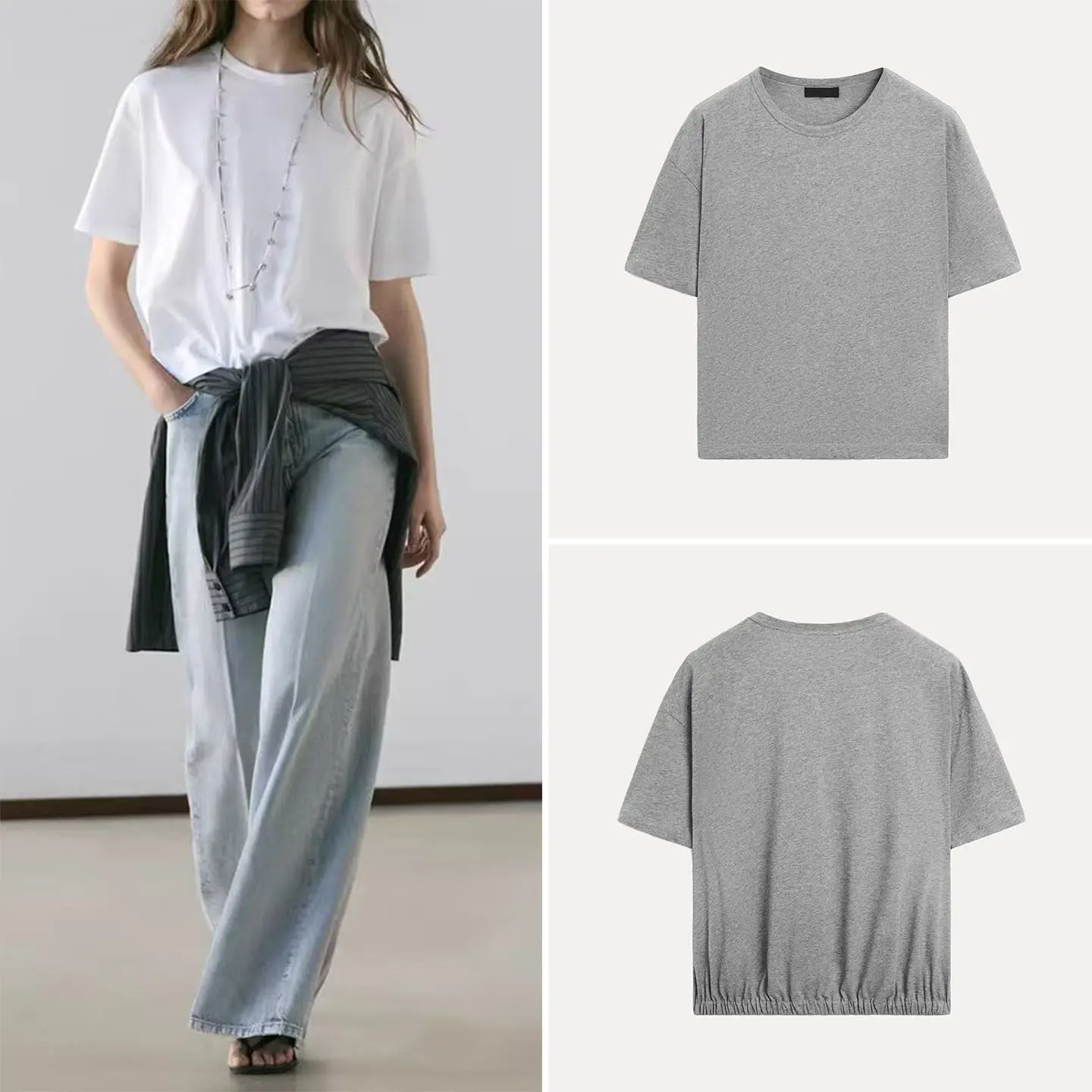 Women's Casual Style round Neck Short Sleeve T-shirt Comfortable Simple Design Spring 2026 Fashion Trend Pure Color Zadata
Women's Casual Style round Neck Short Sleeve T-shirt Comfortable Simple Design Spring 2026 Fashion Trend Pure Color Zadata