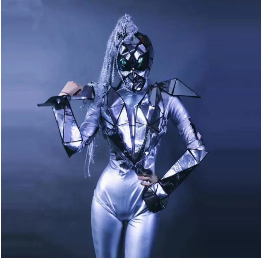 Ersonality Spaceflight silver gray Mirror Costume jumpsuit stage performance costume bar concert DJ singer/dancer costume
Ersonality Spaceflight silver gray Mirror Costume jumpsuit stage performance costume bar concert DJ singer/dancer costume