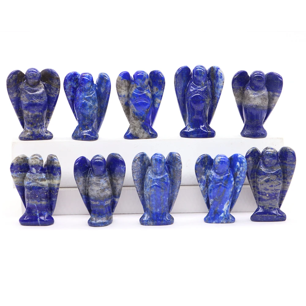 1.5" Lapis Lazuli Angel Statue Natural Carved Crystal Crafts Healing Reiki Stone Figurine Home Gemstone Decor Bulk Wholesale
1.5" Lapis Lazuli Angel Statue Natural Carved Crystal Crafts Healing Reiki Stone Figurine Home Gemstone Decor Bulk Wholesale