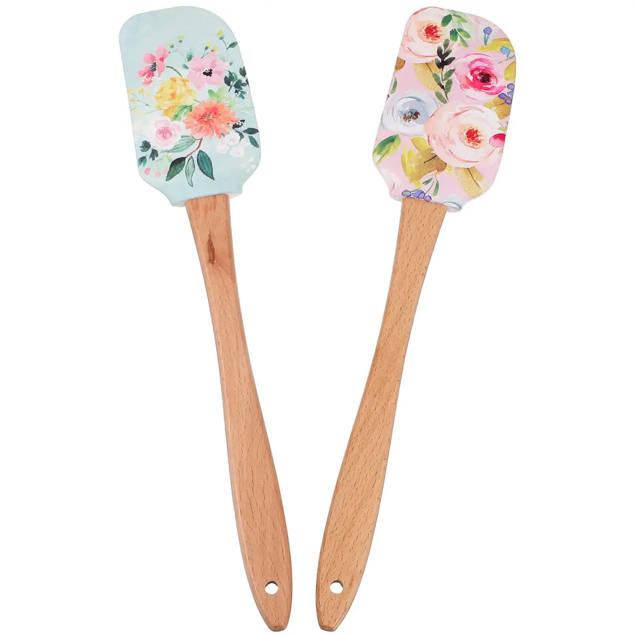 IK 2PCS Floral Silicone Spatula Set with Wooden Handle Heat Resistant Cream Scrapers for Baking Non-Stick Kitchen Utensils
IK 2PCS Floral Silicone Spatula Set with Wooden Handle Heat Resistant Cream Scrapers for Baking Non-Stick Kitchen Utensils