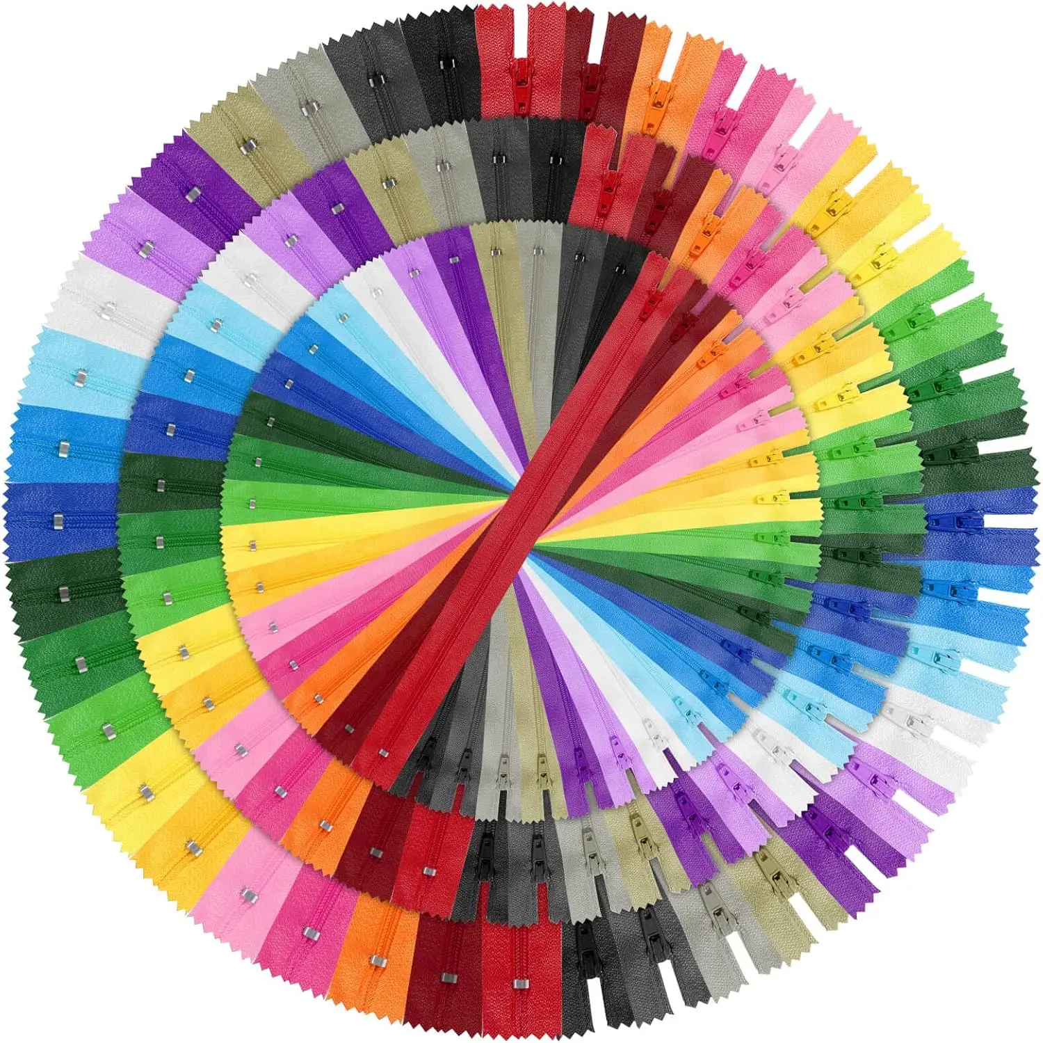 Nylon Zippers Bulk 120 Pack - Assorted Lengths and Colors for Bags, Pouches, Pillow Covers, Sewing Crafts
Nylon Zippers Bulk 120 Pack - Assorted Lengths and Colors for Bags, Pouches, Pillow Covers, Sewing Crafts