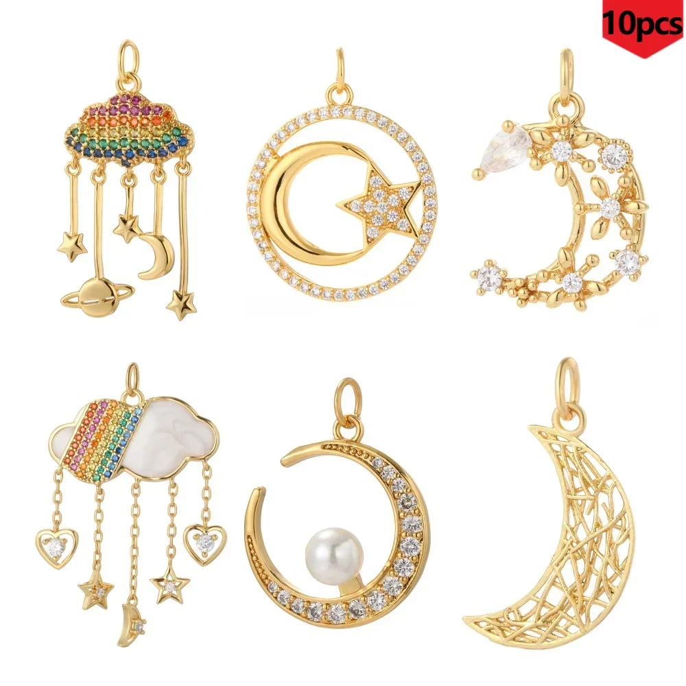 10PCS Cloud Moon Pendant, Sparkling Jewelry, Date Wear, Festival Decoration, Ramadan Gift Bulk Items Wholesale Jewelry Craft
10PCS Cloud Moon Pendant, Sparkling Jewelry, Date Wear, Festival Decoration, Ramadan Gift Bulk Items Wholesale Jewelry Craft