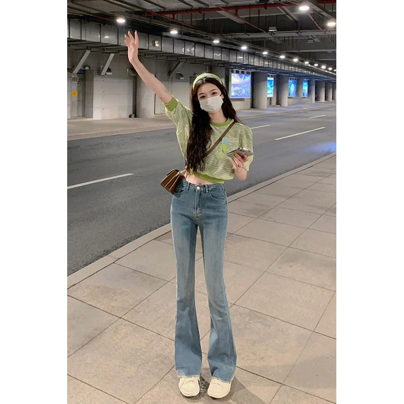 High Waist Bell Bottom Jeans Women's Spring Autumn New Elastic Slim Fit Long Pants Cotton Stretch Denim High Waist Frayed
High Waist Bell Bottom Jeans Women's Spring Autumn New Elastic Slim Fit Long Pants Cotton Stretch Denim High Waist Frayed