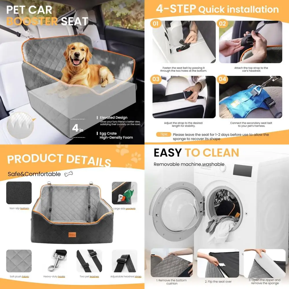 Портативный моющийся чехол для перевозки собак в автомобиле (до 25 кг) с подъемной опорой и страховочными поводками для задних сидений и багажника
Портативный моющийся чехол для перевозки собак в автомобиле (до 25 кг) с подъемной опорой и страховочными поводками для задних сидений и багажника