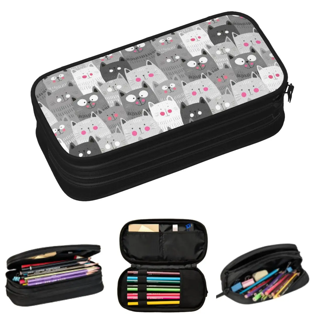 Adorable Colorful Cat Artistry Pencil Cases for Student School Pen Box Pencil Bag Large Storage Pencil Pouch
Adorable Colorful Cat Artistry Pencil Cases for Student School Pen Box Pencil Bag Large Storage Pencil Pouch