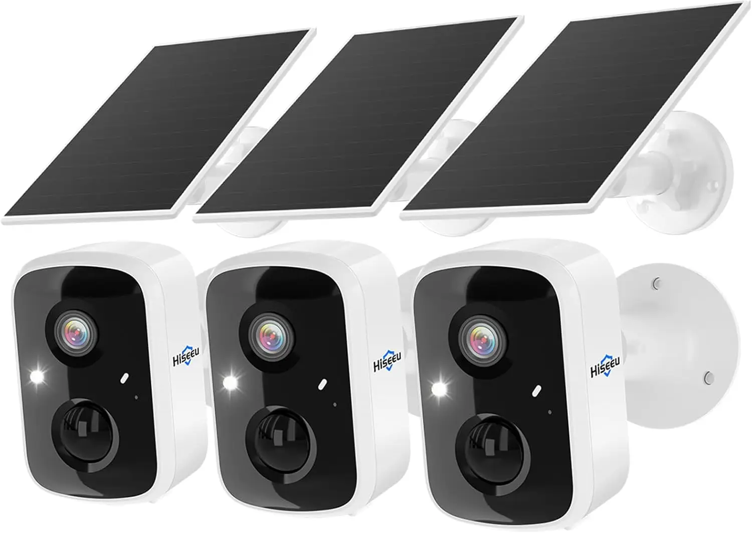 Комплект из 3 беспроводных солнечных камер безопасности, 4 МП HD уличная Wi-Fi камера с PIR/AI датчиком движения, водонепроницаемая и с цветным ночным видением
Комплект из 3 беспроводных солнечных камер безопасности, 4 МП HD уличная Wi-Fi камера с PIR/AI датчиком движения, водонепроницаемая и с цветным ночным видением