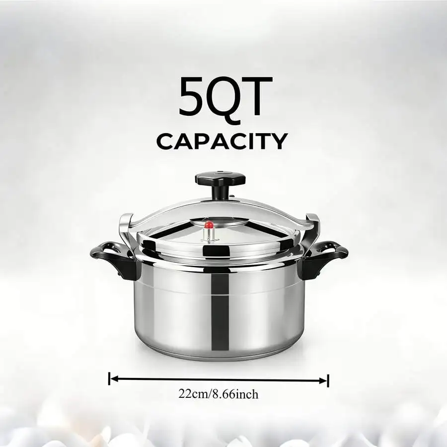 5/9.5 Quart Aluminum Pressure Cooker, Explosion-Proof Pressure Cooker,Fast Cooking, Suitable For Stews And Soups, Suitable For I
5/9.5 Quart Aluminum Pressure Cooker, Explosion-Proof Pressure Cooker,Fast Cooking, Suitable For Stews And Soups, Suitable For I