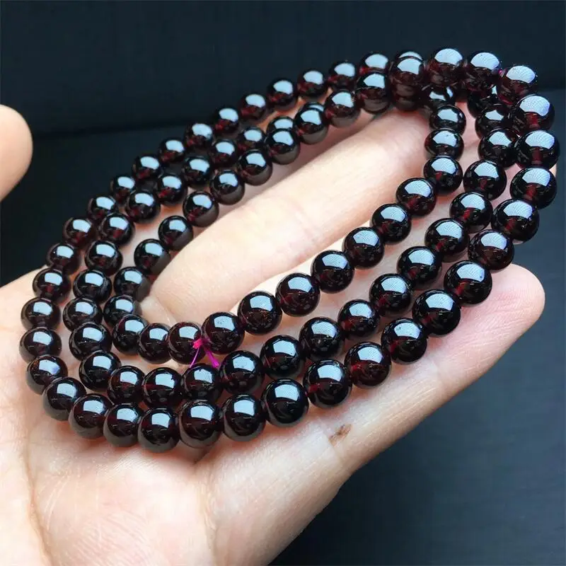 6MM Natural Garnet Triple Circle Bracelet Handmade Fortune Energy Bangle Mineral Woman Amulet Jewelry Gift 1PCS
6MM Natural Garnet Triple Circle Bracelet Handmade Fortune Energy Bangle Mineral Woman Amulet Jewelry Gift 1PCS