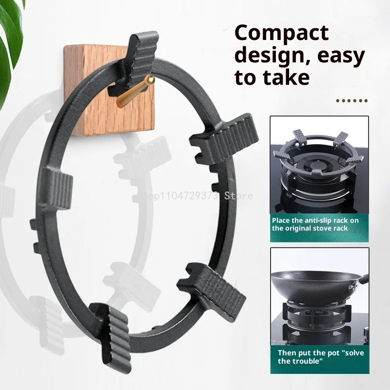 Универсальный нескользящий кронштейн для газовой плиты, приподнятая полка, утолщенная стойка для кастрюль с шестью зубьями, чугунная стойка для вока, аксессуары для газовой плиты
Универсальный нескользящий кронштейн для газовой плиты, приподнятая полка, утолщенная стойка для кастрюль с шестью зубьями, чугунная стойка для вока, аксессуары для газовой плиты