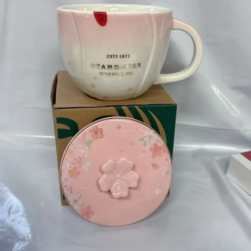 Starbucks 355ml Cute Sakura Mug with Lid, Pink Ombre Ceramic Cup with Floral Pattern for Tea
Starbucks 355ml Cute Sakura Mug with Lid, Pink Ombre Ceramic Cup with Floral Pattern for Tea