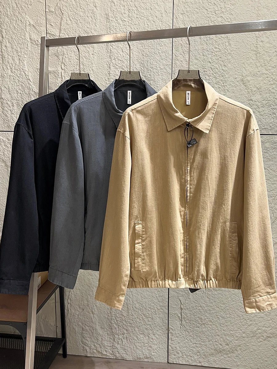High-End Flax Linen Blend Lightweight Comfortable Men's Casual Collar Jacket Spring Autumn Versatile Breathable Zipper Closure
High-End Flax Linen Blend Lightweight Comfortable Men's Casual Collar Jacket Spring Autumn Versatile Breathable Zipper Closure