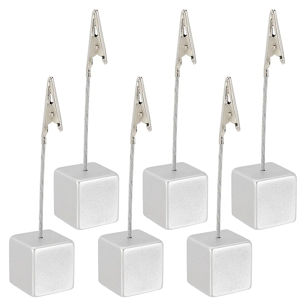 6pcs Square Base Resin Memo Holders with Steel Wires Iron Alligator Clip 115mm
6pcs Square Base Resin Memo Holders with Steel Wires Iron Alligator Clip 115mm