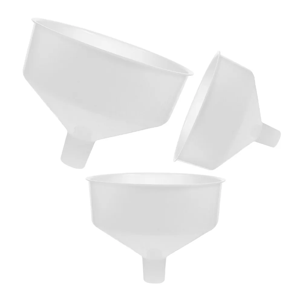 3Pcs Wide Mouth Kitchen Funnel Set White Transparent Plastic for Oil Wine Liquid Powder Transfer Jars Bottles Canning Food
3Pcs Wide Mouth Kitchen Funnel Set White Transparent Plastic for Oil Wine Liquid Powder Transfer Jars Bottles Canning Food