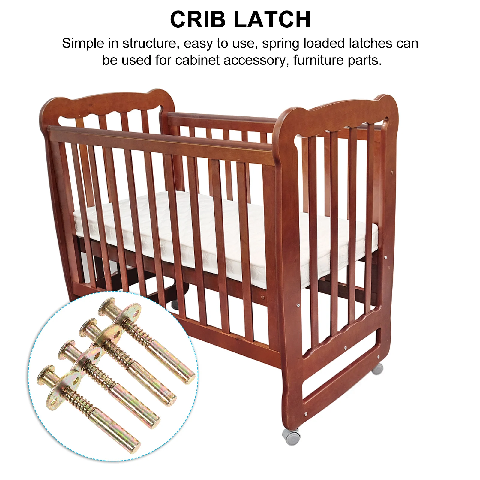 4pcs Spring Latch Pin Sliding Window Lock Door Plunger Stainless Steel Bed Fastening Rabbit Cage Durable Corrosion for Crib
4pcs Spring Latch Pin Sliding Window Lock Door Plunger Stainless Steel Bed Fastening Rabbit Cage Durable Corrosion for Crib