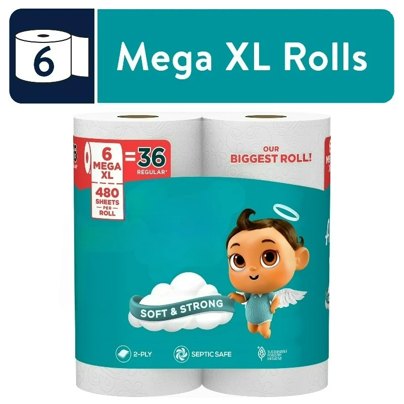 2-Ply Toilet Paper, 6 Mega XL Rolls, 480 Sheets Per Roll
2-Ply Toilet Paper, 6 Mega XL Rolls, 480 Sheets Per Roll