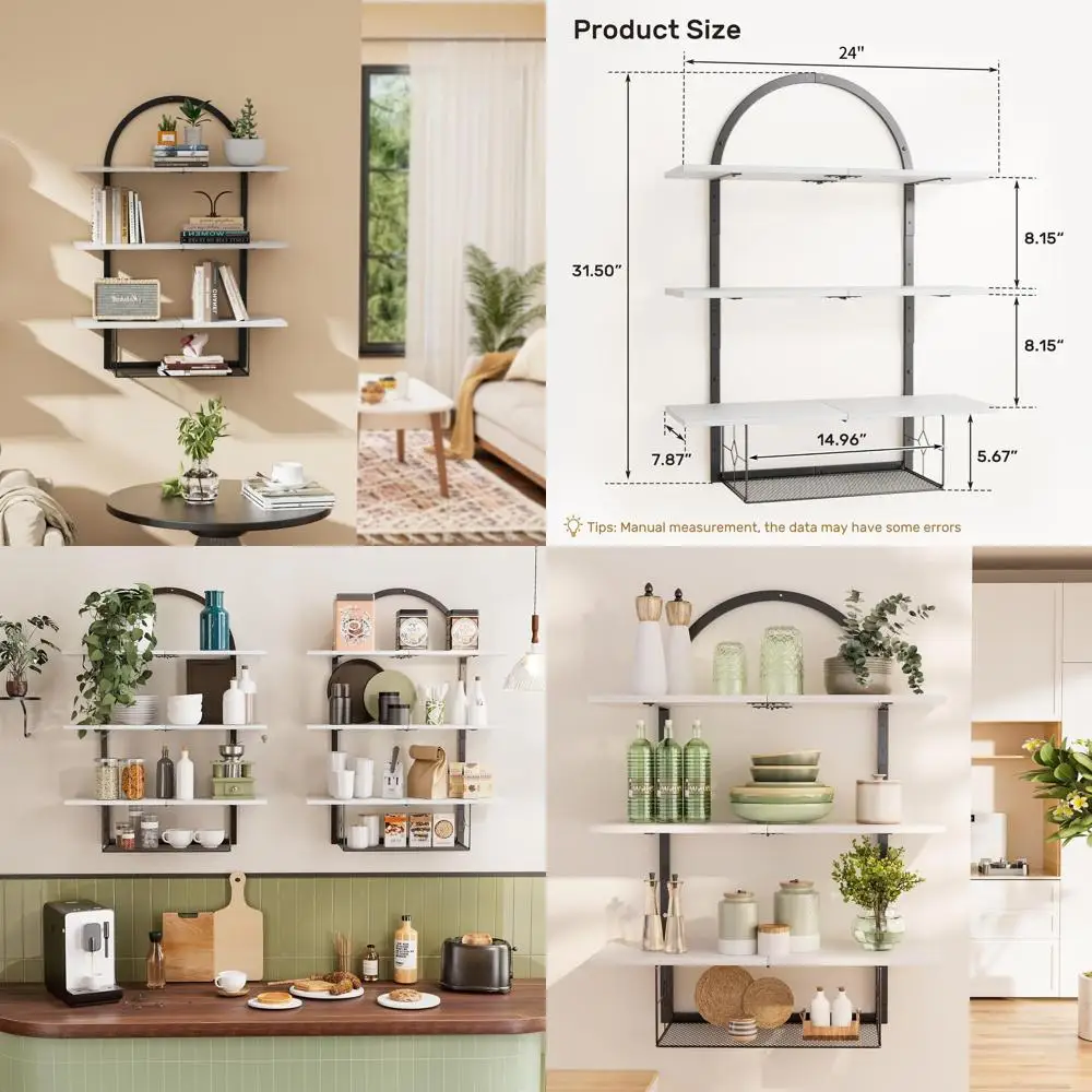31.5x 24 3-Tier White Floating Shelves with Basket for Bathroom, Living Room, Bedroom, and Kitchen
31.5x 24 3-Tier White Floating Shelves with Basket for Bathroom, Living Room, Bedroom, and Kitchen