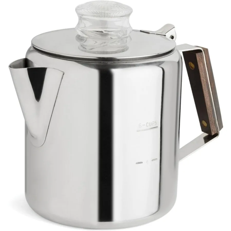 Rapid Brew Stainless Steel Stovetop Coffee Percolator, 2-6 Cup
Rapid Brew Stainless Steel Stovetop Coffee Percolator, 2-6 Cup