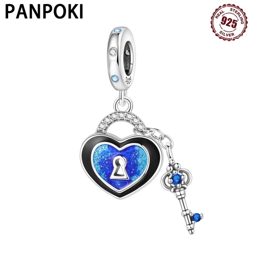 PANPOKI стерлингового серебра 925 пробы, синий кулон с замком в виде сердца любви, оригинальные подвески, браслет, подвески, ювелирные изделия, вечерние бусины, сделай сам, модный подарок
PANPOKI стерлингового серебра 925 пробы, синий кулон с замком в виде сердца любви, оригинальные подвески, браслет, подвески, ювелирные изделия, вечерние бусины, сделай сам, модный подарок