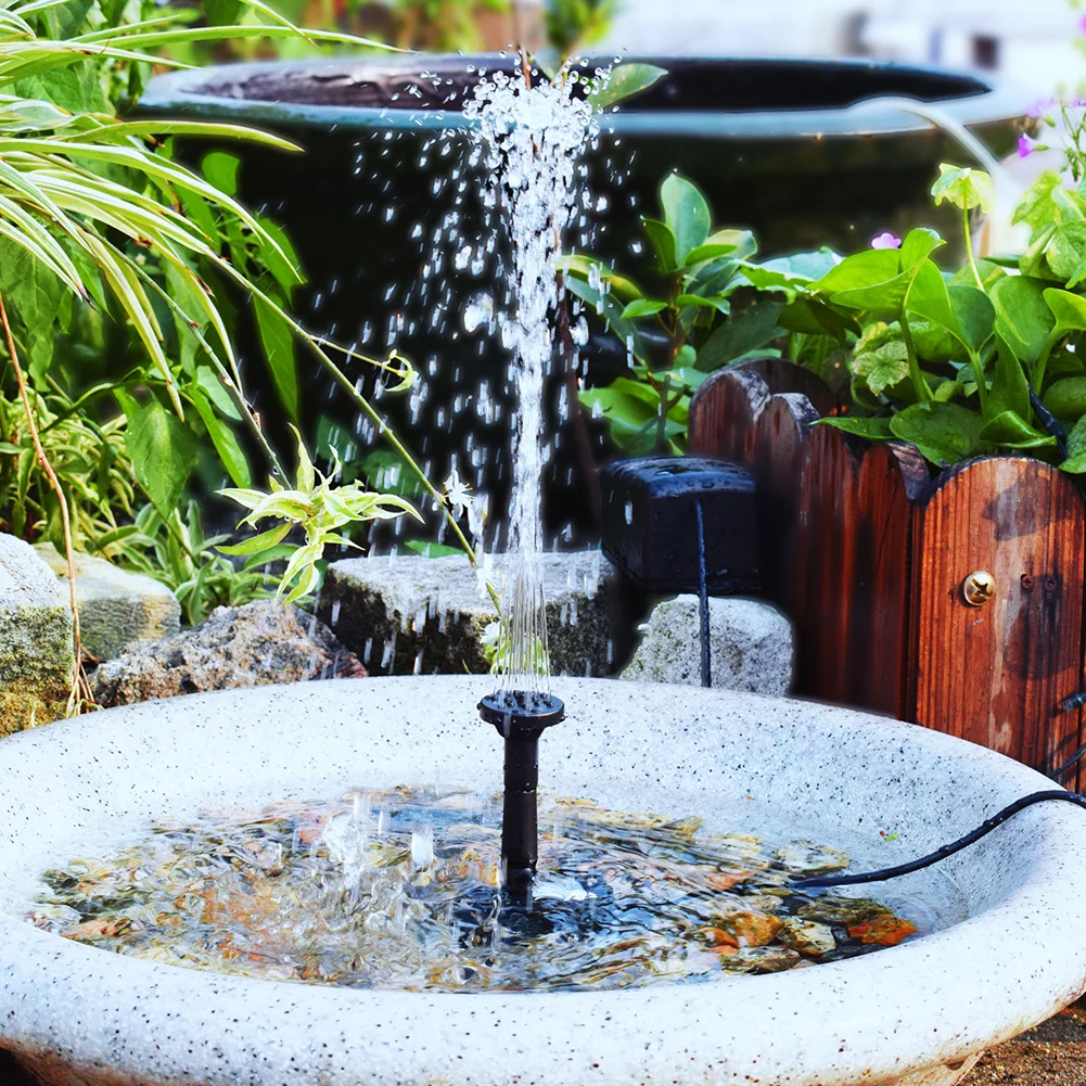 2.5W 5V Solar Water Fountain Brushless Motor Solar Power Panel Water Pump Different Nozzles Mini Water Fountain for Bird Bath
2.5W 5V Solar Water Fountain Brushless Motor Solar Power Panel Water Pump Different Nozzles Mini Water Fountain for Bird Bath