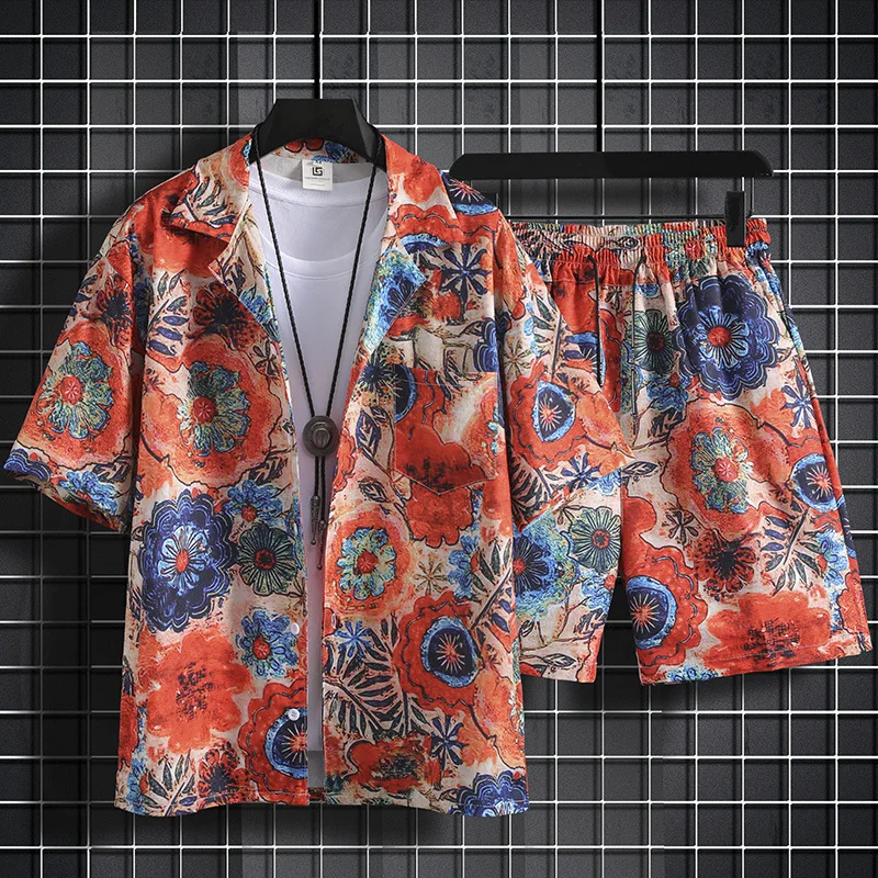 Fashion Youthful flowers plants ethnic style 3D Print shirt +Shorts Short Sleeve Flip collar shirts half pants Two Piece Set
Fashion Youthful flowers plants ethnic style 3D Print shirt +Shorts Short Sleeve Flip collar shirts half pants Two Piece Set