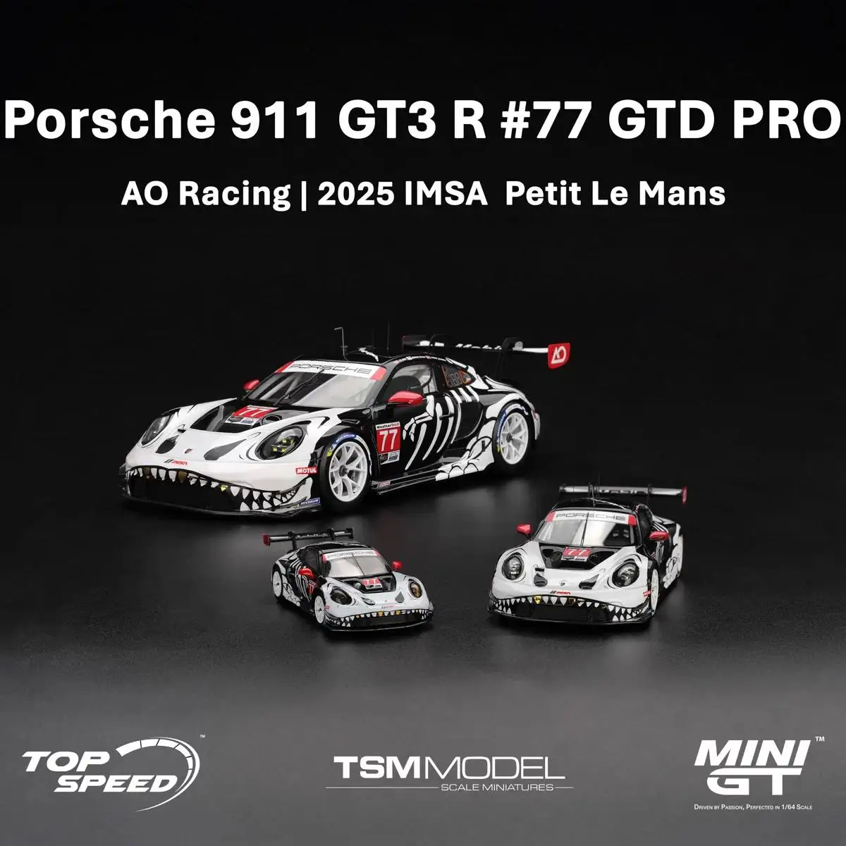 MINIGT 1:64 MGT1143 Porsche 911 GT3 R #77 2025 IMSA Petit Le Mans Alloy Toys Motor Vehicle Diecast Metal Model for Children
MINIGT 1:64 MGT1143 Porsche 911 GT3 R #77 2025 IMSA Petit Le Mans Alloy Toys Motor Vehicle Diecast Metal Model for Children