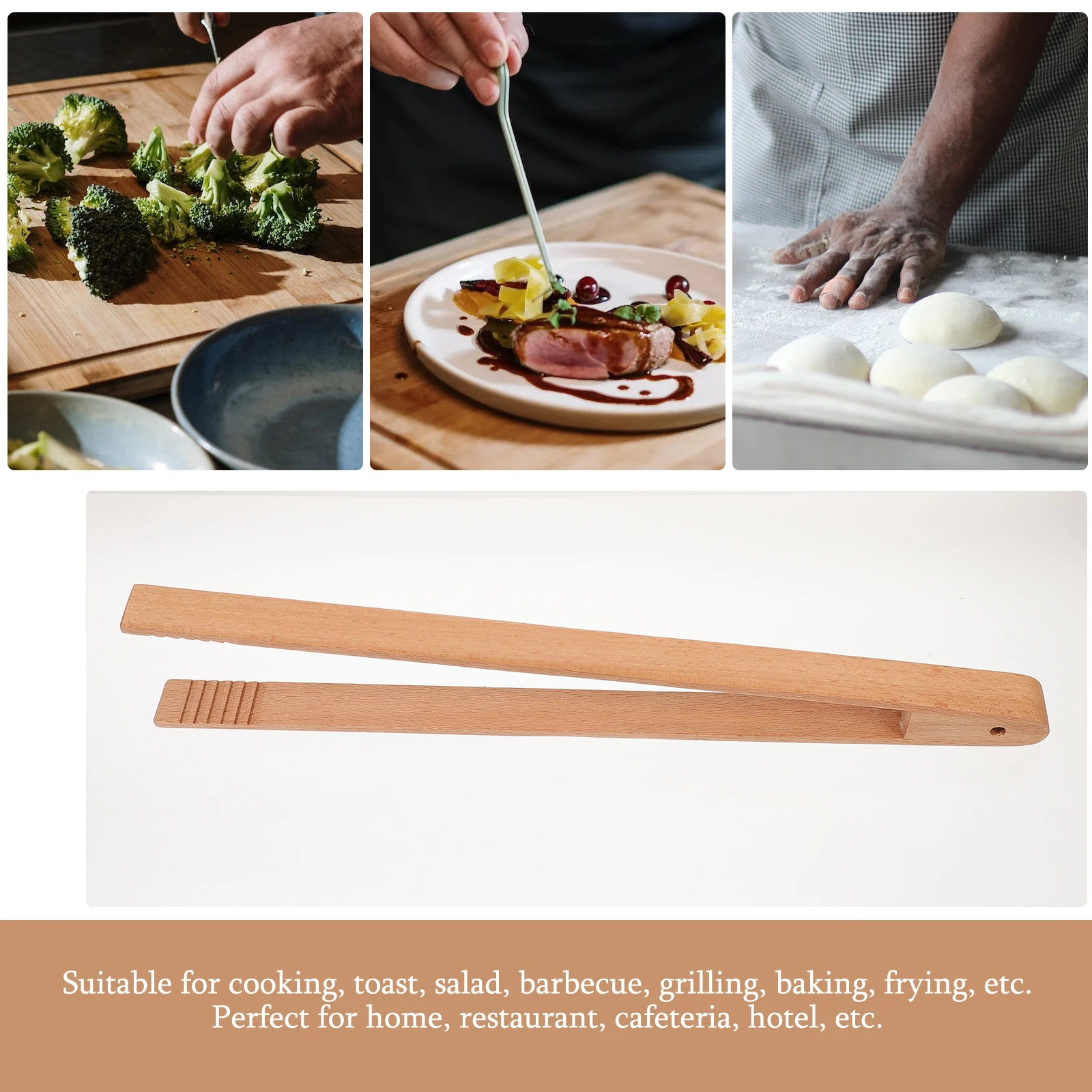 Wooden Food Tongs Premium Kitchen Cooking Utensils for BBQ Grilling Toast Salad Natural Stain Resistant Spatula
Wooden Food Tongs Premium Kitchen Cooking Utensils for BBQ Grilling Toast Salad Natural Stain Resistant Spatula