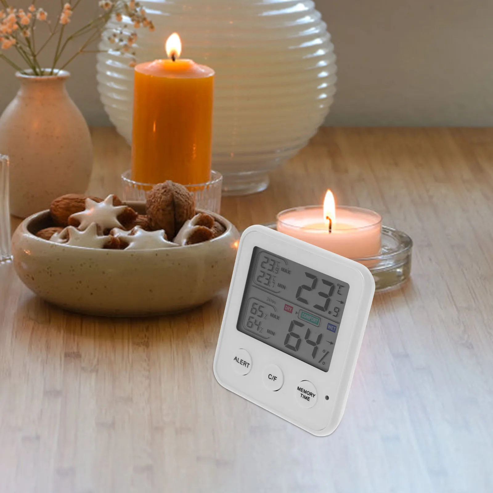 Digital Hygrometer Thermometer Hygrothermograph High Precision LCD Display ABS Safe Environmental
Digital Hygrometer Thermometer Hygrothermograph High Precision LCD Display ABS Safe Environmental