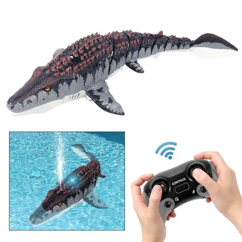 2.4GHz RC Mosasaurus Dinosaur Toy, Remote Control Swimming Water Animal for Pool Lake Bath, Interactive Kids Toy Gift for Boys
2.4GHz RC Mosasaurus Dinosaur Toy, Remote Control Swimming Water Animal for Pool Lake Bath, Interactive Kids Toy Gift for Boys