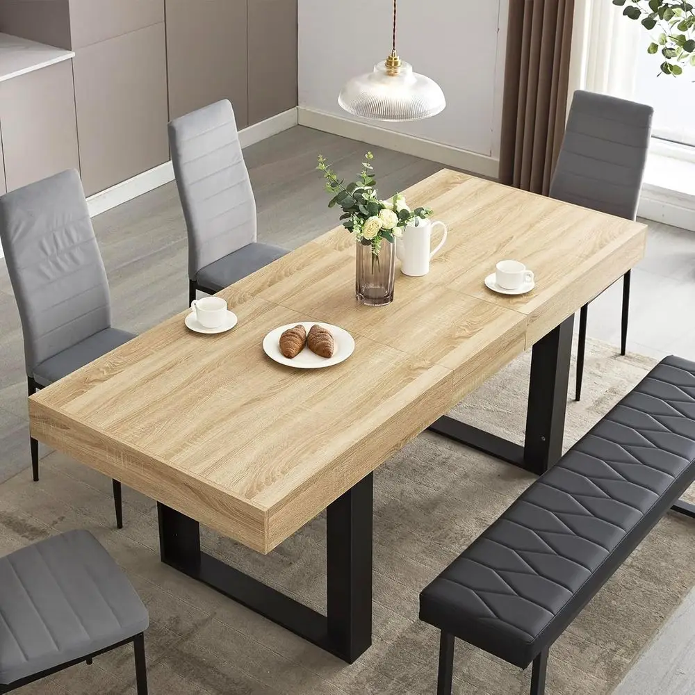 Large Rustic Oak Expandable Dining Table, Seats 6-10, for Kitchen or Conference Room
Large Rustic Oak Expandable Dining Table, Seats 6-10, for Kitchen or Conference Room